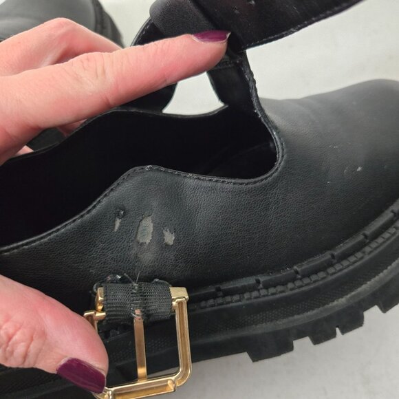 Steve Madden Size 6 Kamlee Lug Sole Mary Jane Black Shoes Platform Chunky Y2K - Picture 10 of 12